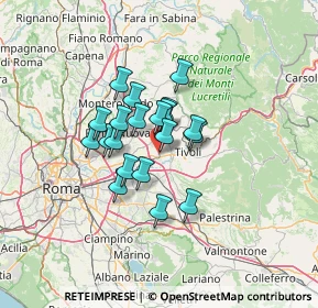 Mappa Via Ugo la Malfa, 00011 Tivoli RM, Italia (9.6495)