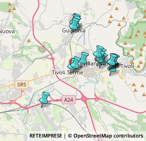 Mappa Via Ugo la Malfa, 00011 Tivoli RM, Italia (3.43947)