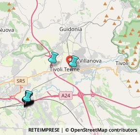 Mappa Via Ugo la Malfa, 00011 Tivoli RM, Italia (6.00545)