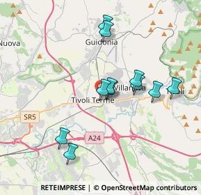 Mappa Via Ugo la Malfa, 00011 Tivoli RM, Italia (3.43909)