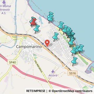 Mappa Via A. de Gasperi, 86042 Campomarino CB, Italia (1.1425)
