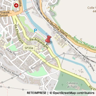 Mappa Via Acquaregna, 183, 00019 Tivoli, Roma (Lazio)