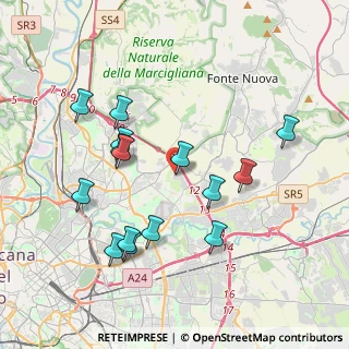 Mappa Via Francesco Paolo Bonifacio, 00156 Roma RM, Italia (4.10933)