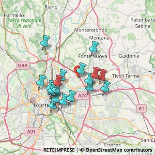 Mappa Via Francesco Paolo Bonifacio, 00156 Roma RM, Italia (6.71842)