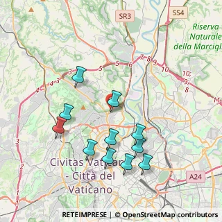 Mappa Via Poggio Martino, 00191 Roma RM, Italia (4.05455)