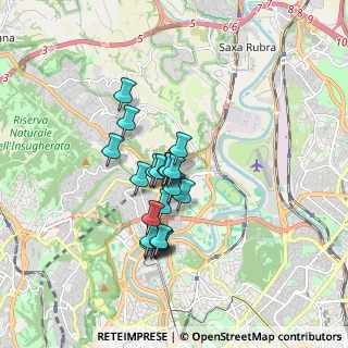 Mappa Via Poggio Martino, 00191 Roma RM, Italia (1.4215)