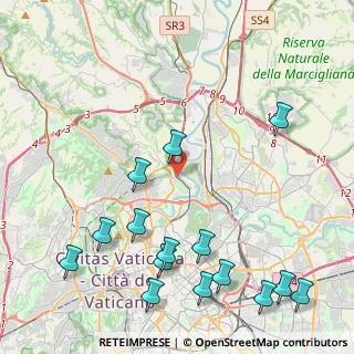 Mappa Via Camposampiero, 00192 Roma RM, Italia (5.82733)