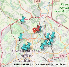 Mappa Via Castelfranco di sotto, 00191 Roma RM, Italia (3.90733)