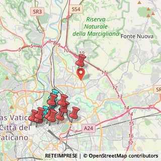 Mappa Via Sacchetti Franco, 00137 Roma RM, Italia (5.36733)