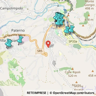 Mappa Strada di Pomata, 00019 Tivoli RM, Italia (1.31938)