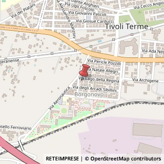 Mappa Via Lago della Regina, 57, 00011 Tivoli, Roma (Lazio)