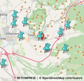 Mappa Via degli Acquedotti, 00019 Tivoli RM, Italia (4.62455)
