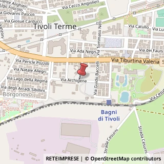 Mappa Via archigene 20, 00019 Tivoli, Roma (Lazio)