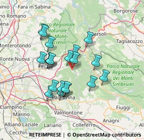 Mappa Via del Castagneto, 00020 Ciciliano RM, Italia (12.3795)