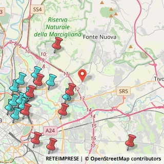 Mappa Via Belmonte in Sabina, 00131 Roma RM, Italia (6.697)