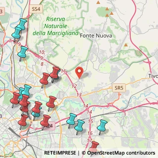 Mappa Via Belmonte in Sabina, 00131 Roma RM, Italia (6.8275)