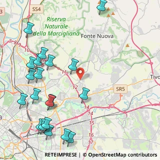 Mappa Via Belmonte in Sabina, 00131 Roma RM, Italia (5.9815)