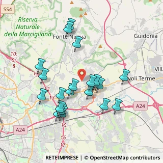 Mappa Via di Marco Simone, 00131 Marco Simone RM, Italia (3.9145)