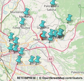 Mappa Via Guido Baccelli, 00011 Tivoli RM, Italia (8.822)