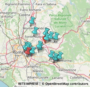 Mappa Via Guido Baccelli, 00011 Tivoli RM, Italia (11.545)