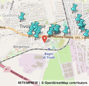 Mappa Via Guido Baccelli, 00011 Tivoli RM, Italia (0.4985)