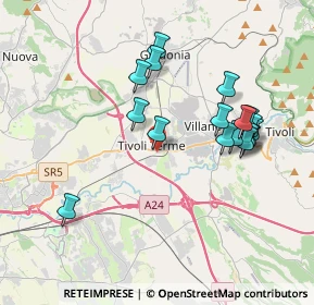 Mappa Via Guido Baccelli, 00011 Tivoli RM, Italia (3.86529)