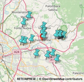 Mappa Via Lago della Regina, 00011 Tivoli RM, Italia (6.0405)