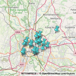 Mappa Via Federico Tozzi, 00137 Roma RM, Italia (6.551)