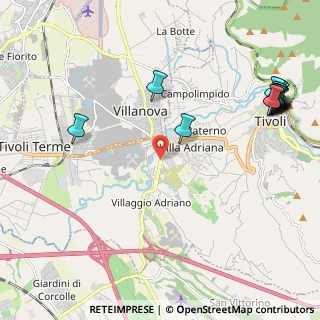 Mappa Tivoli, 00010 Tivoli RM, Italia (3.02429)