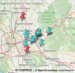 Mappa Via Lago di Albano, 00011 Tivoli RM, Italia (8.6625)