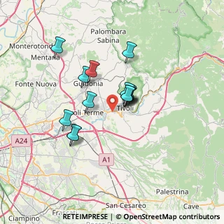 Mappa Via Lago D'Orta, 00010 Tivoli RM, Italia (5.48143)