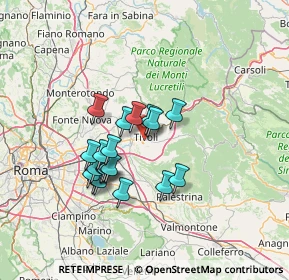 Mappa Via Amelia Treves Segrè, 00019 Tivoli RM, Italia (11.8115)