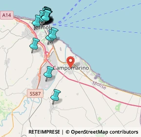Mappa Via D. Calvitti, 86042 Campomarino CB, Italia (5.5355)