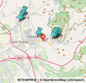 Mappa Via Adriano Imperatore, 00010 Tivoli RM, Italia (3.61438)