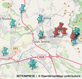 Mappa Via Giovanni Verga, 00011 Tivoli RM, Italia (5.3635)