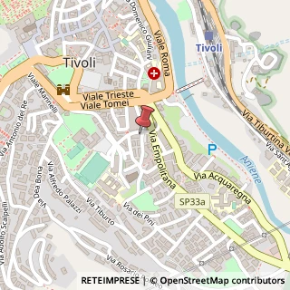 Mappa Via Cinque Giornate, 2, 00019 Tivoli, Roma (Lazio)