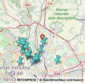 Mappa Via Giuseppe Prina, 00139 Roma RM, Italia (4.345)