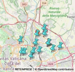 Mappa Via Giuseppe Prina, 00139 Roma RM, Italia (3.68867)