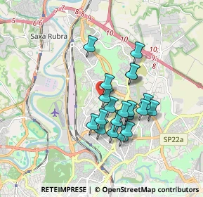 Mappa Via Giuseppe Prina, 00139 Roma RM, Italia (1.468)