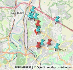 Mappa Via Giuseppe Prina, 00139 Roma RM, Italia (1.71909)