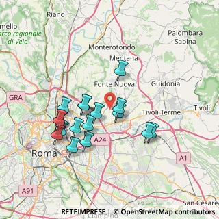 Mappa Via Bartolomeo Zorzi, 00131 Roma RM, Italia (7.08176)