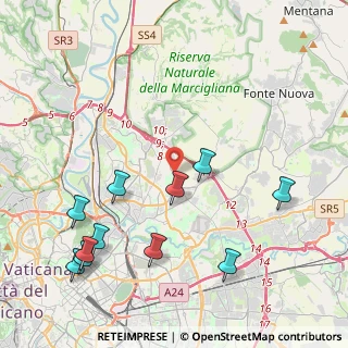 Mappa Via di Casal Boccone, 00137 Roma RM, Italia (5.27909)