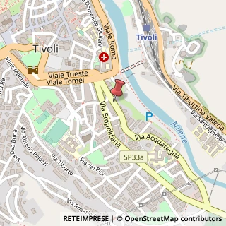 Mappa Via Acquaregna, 38, 00019 Tivoli, Roma (Lazio)