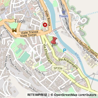 Mappa Via Acquaregna, 39, 00019 Tivoli, Roma (Lazio)