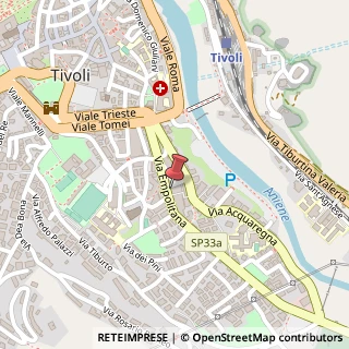 Mappa Via Empolitana, 65, 00019 Tivoli, Roma (Lazio)