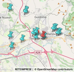 Mappa Via Cesare Pascarella, 00011 Tivoli RM, Italia (3.85467)