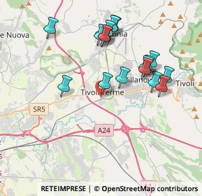 Mappa Via degli Arcadi Sibillini, 00011 Tivoli RM, Italia (3.99706)