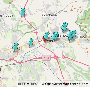 Mappa Via degli Arcadi Sibillini, 00011 Tivoli RM, Italia (3.64364)