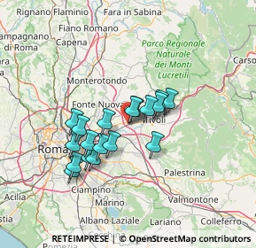 Mappa Via degli Arcadi Sibillini, 00011 Tivoli RM, Italia (11.395)