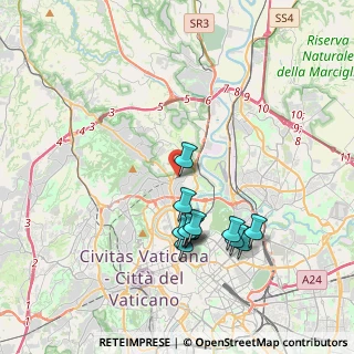Mappa Via Monterosi, 00191 Roma RM, Italia (3.77917)